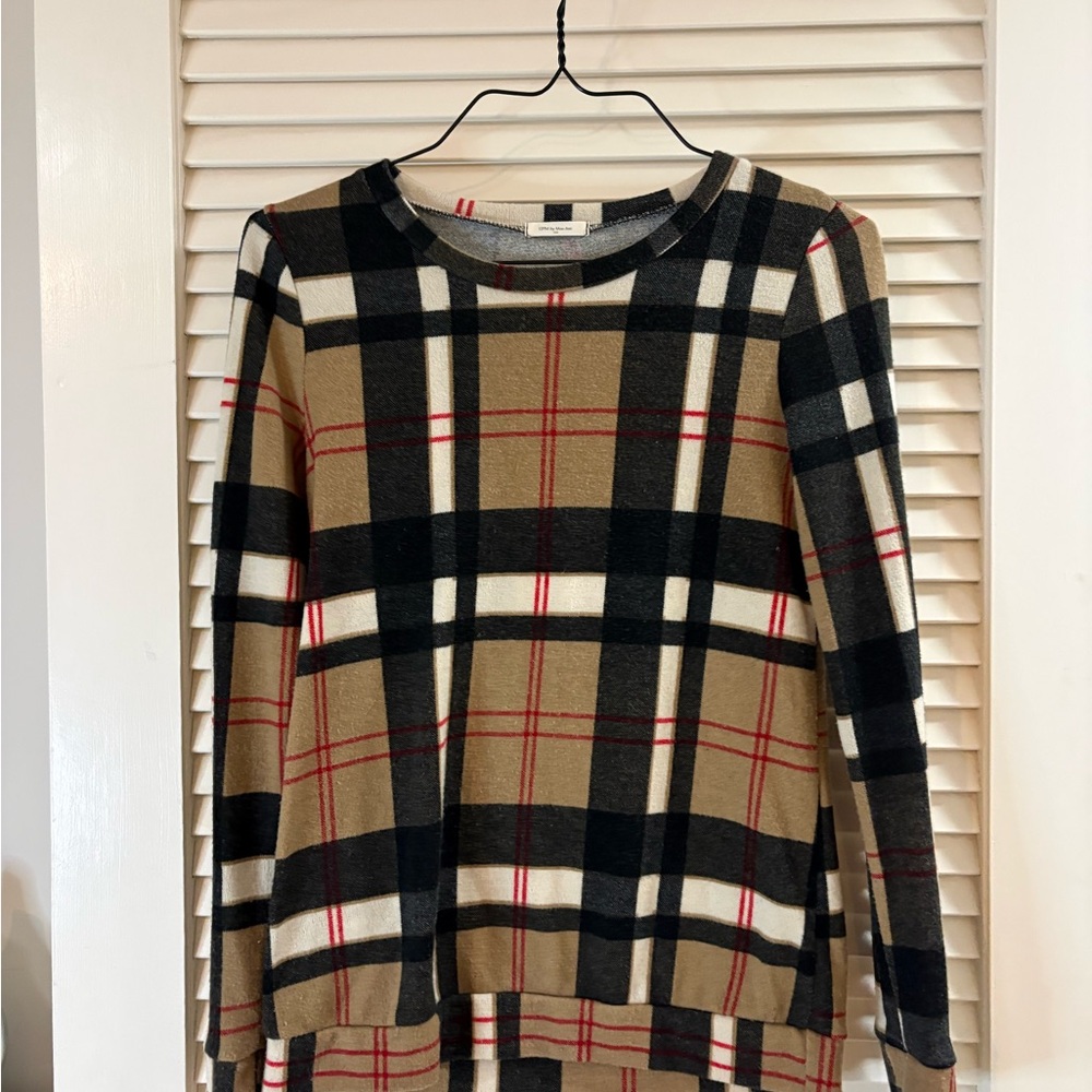 12 PM By Mon Ami Checkered Knit Top